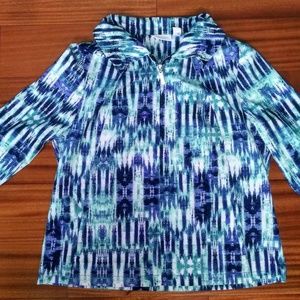 Chico's WEEKENDS Size 2 Lightweight Zip Up